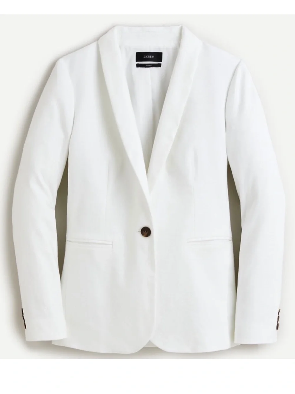 J. Crew Parke Stretch Linen Blend Blazer in White Size 2
